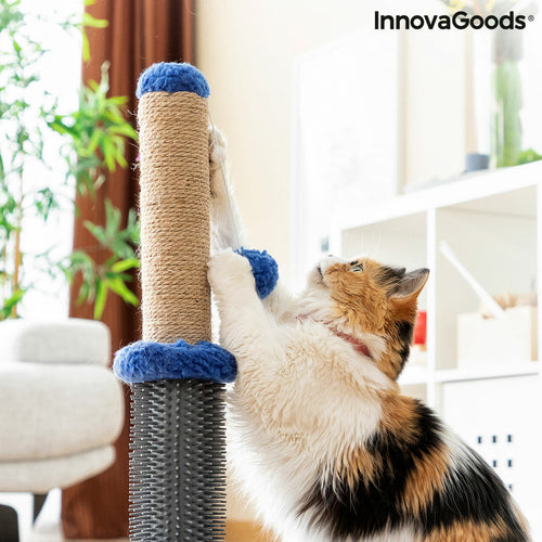 Arbre à chat 2-en-1 : griffoir, massage et balle de jeu 🐶