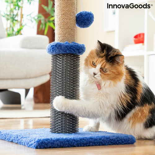 Arbre à chat 2-en-1 : griffoir, massage et balle de jeu 🐶