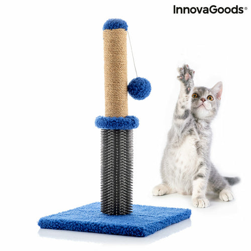Arbre à chat 2-en-1 : griffoir, massage et balle de jeu 🐶
