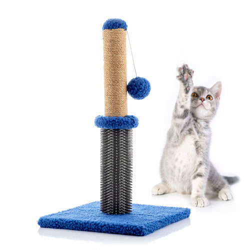 Arbre à chat 2-en-1 : griffoir, massage et balle de jeu 🐶